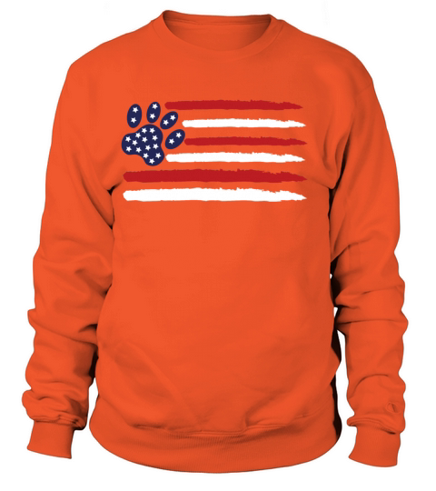 Us flag 4th of July dog cat patriotic Women's Sweatshirt