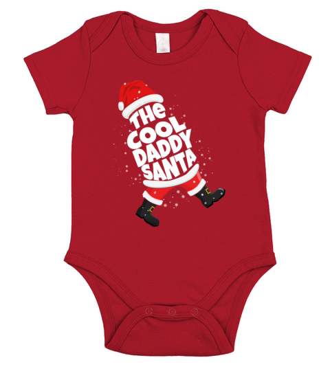 Merry Christmas Family Christmas Papa Santa Claus I The Cool Daddy Short Sleeve Baby One-Piece
