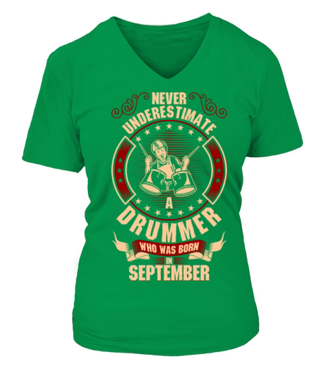 Never Underestimate A Drummer Women's V-Neck T-shirt