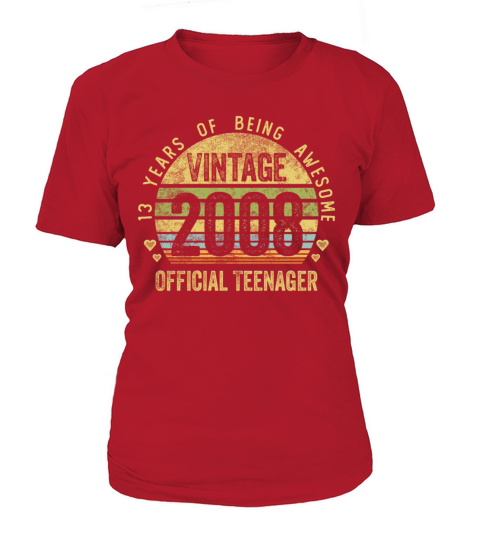 Vintage 2008 13 Years Of Being Awesome Birth Gift Women's T-Shirt