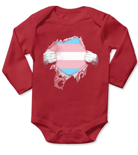 TRANSGENDER FLAG PRIDE Long Sleeve Baby One-Piece
