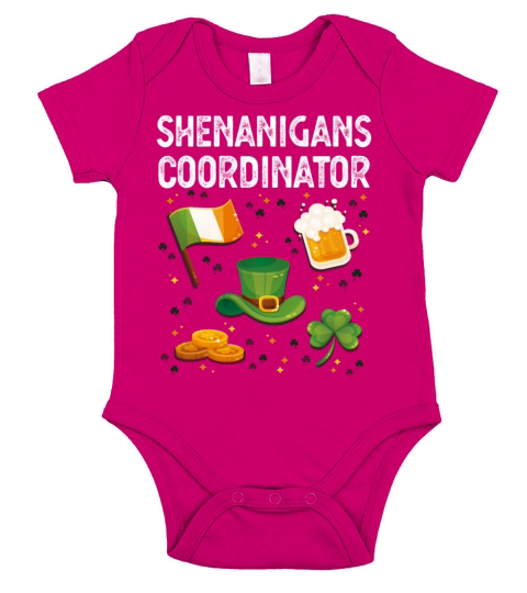 Shenanigans Coordinator Irish St Patricks Da Short Sleeve Baby One-Piece