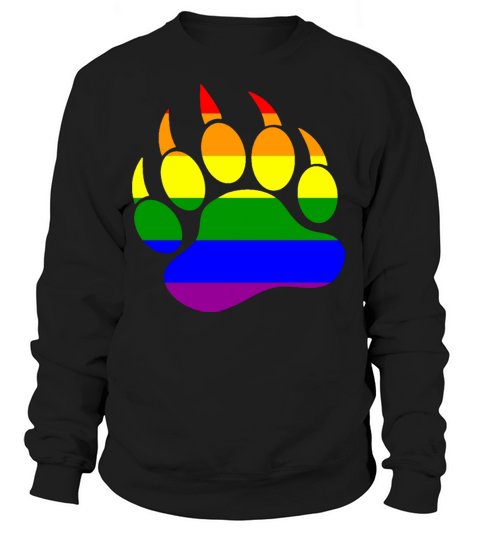 Rainbow Flag Bear Paw Women's Sweatshirt