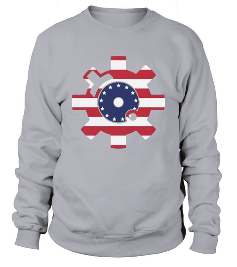 Betsy Ross Flag Bolt Face Sweatshirt Unisex
