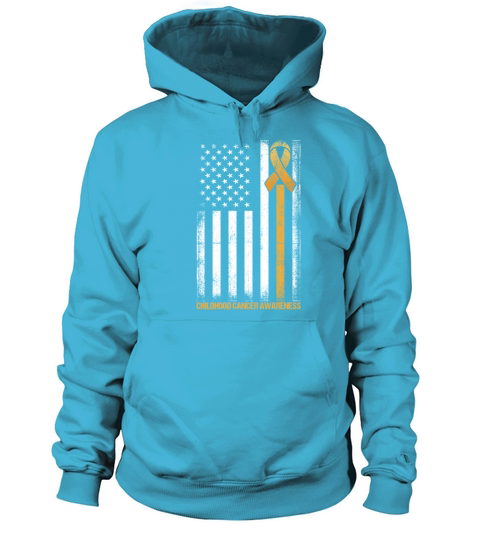 Flag Childhood Cancer Awareness Gift Men's Hoodie