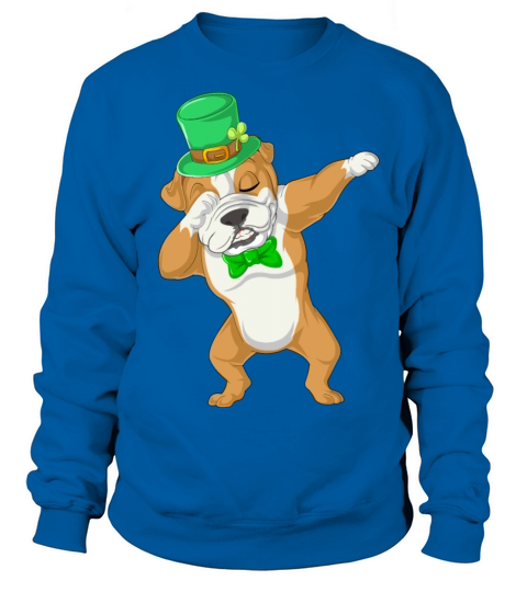 dabbing bulldog st patricks day Men's Sweatshirt