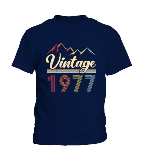 Vintage 1977 44th Birthday Retro 44 Years Old Kids T-Shirt