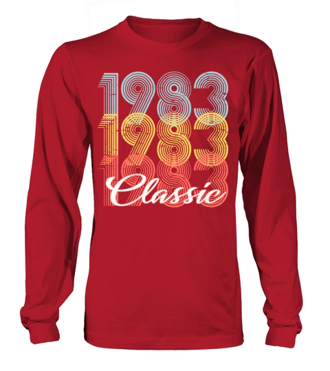 Classic Vintage 38th birthday Shirt Born In 1983 Women's Long Sleeve