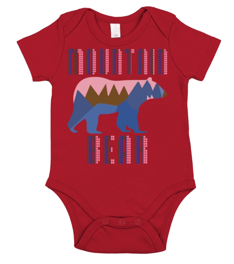 Mountain Bear Short Sleeve Baby One-Piece