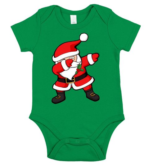 Dabbing Santa Claus Christmas Dab Short Sleeve Baby One-Piece