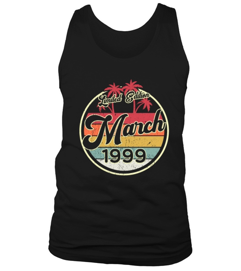 Vintage 80s March 1999 21st Birthday Gift Idea Men's Tank Top