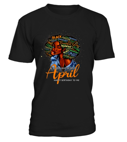 A Queen Was Born In April Black Women Aries Gift Men's T-Shirt