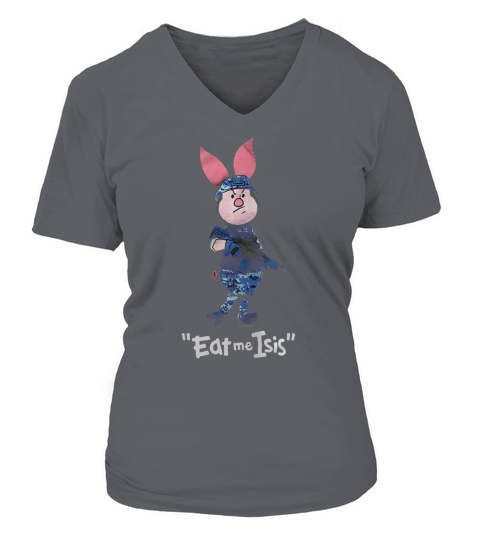 Piglet Navy V-neck T-Shirt Woman