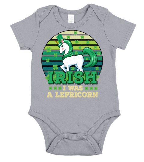 Irish I Was A Lepricorn Short Sleeve Baby One-Piece