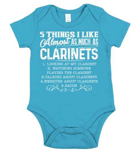 I Love Clarinets Shirt Short Sleeve Baby One-Piece