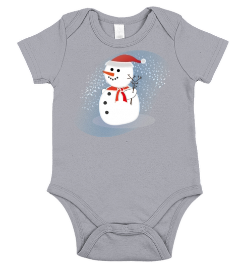 Snowman Short Sleeve Baby One-Piece