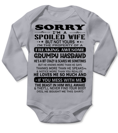 Im Spoiled Wife But Not Yours - T shirts Long Sleeve Baby One-Piece