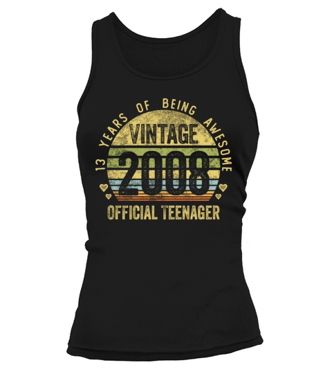 Vintage 2008 13 Years Of Being Awesome Birth Gift Women's Tank Top