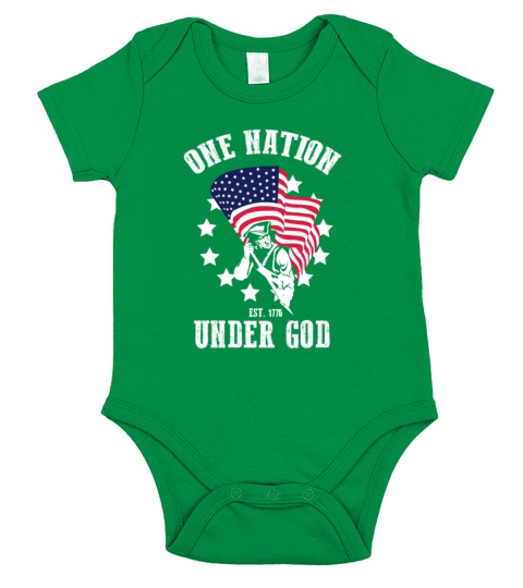 American Flag Shirt Gift Short Sleeve Baby One-Piece