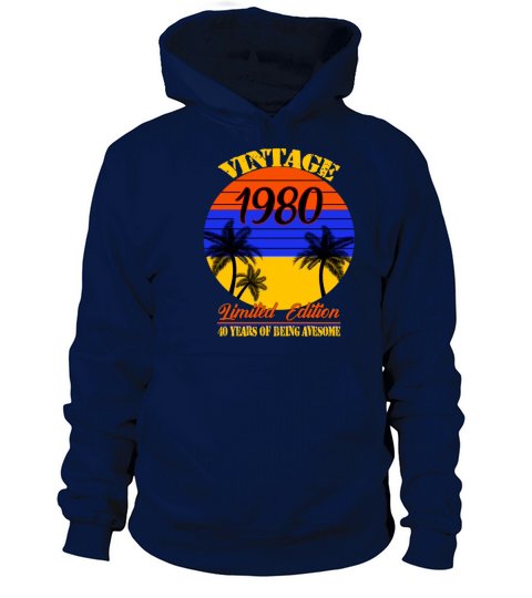 Vintage 1980 Limited Edition 40 Years Of Being Awe Women's Hoodie