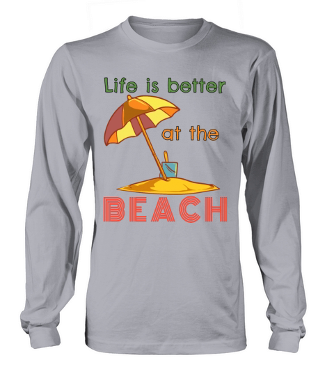 Life Is Better At The Beach Cool Umbrella Women's Long Sleeve