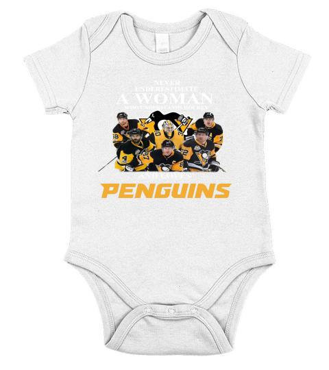 Never Underestimate A Woman Who Understands Hockey And Loves Penguins shirt Short Sleeve Baby One-Piece