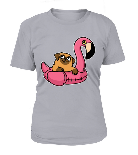 Pug On Flamingo Women's T-Shirt