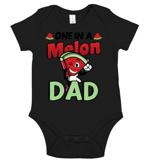 Melon Family Papa Dad Watermelon Father Papi Short Sleeve Baby One-Piece