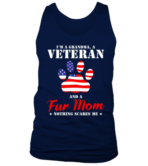 Grandma Veteran and Fur Mom Men's Tank Top