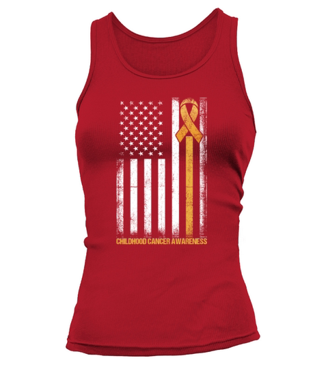 Flag Childhood Cancer Awareness Gift Women's Tank Top