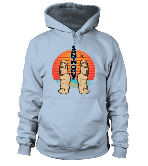 Santa Cruz California with Tiki Maori Women's Hoodie