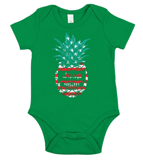 Jeep pineapple American flag shirt Short Sleeve Baby One-Piece
