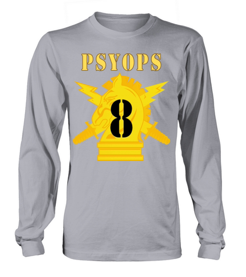 PSYOPS w Branch Insignia 8th Battalion Numeral Women's Long Sleeve