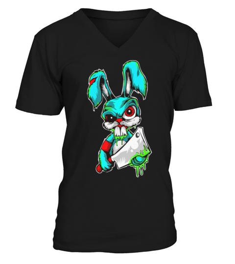 Monster Rabbit Funny T Shirt Men's V-Neck T-shirt