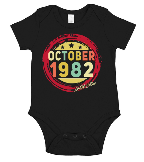 Born October 1982 Vintage Gift Short Sleeve Baby One-Piece