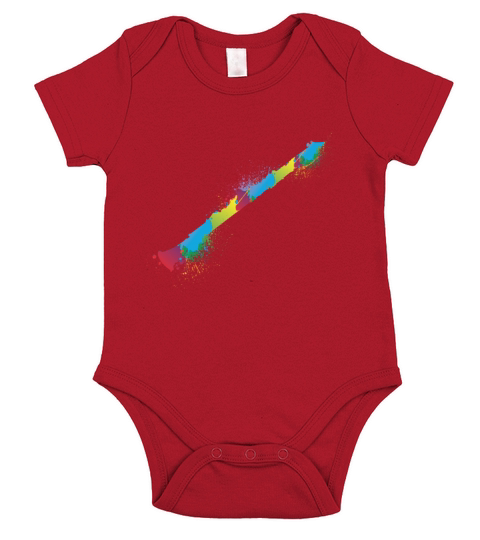 Colorful Clarinet Retro Music Lover Clarinetist Short Sleeve Baby One-Piece