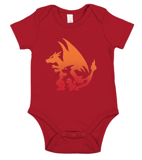 Classic Charizard Child Short Sleeve Baby One-Piece