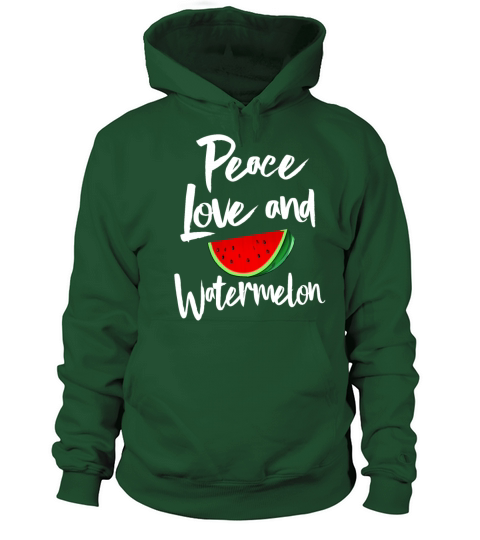 Peace Love And Watermelon Tropical Summer Vibes Women's Hoodie