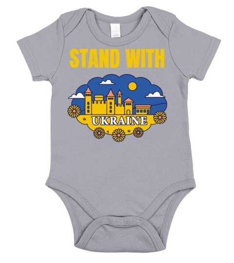 Stand with Ukraine - Kiev - ukrainian Short Sleeve Baby One-Piece