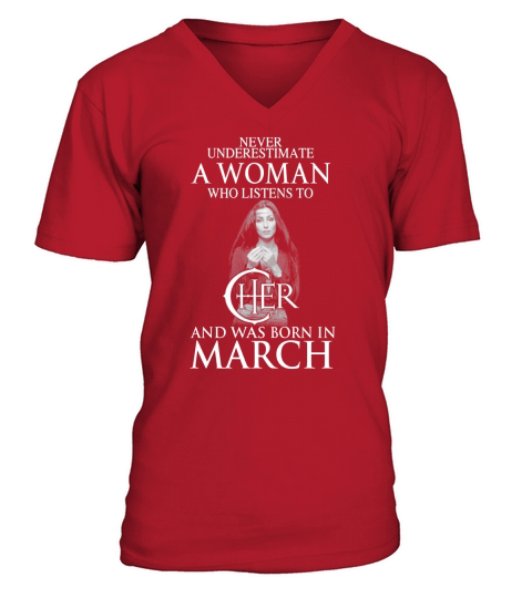 A Woman Who Listens To Cher And Was Born In June V-Neck T-shirt