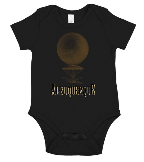 Albuquerque NM Balloon Fiesta Vintage Steampunk Style Shirt Short Sleeve Baby One-Piece
