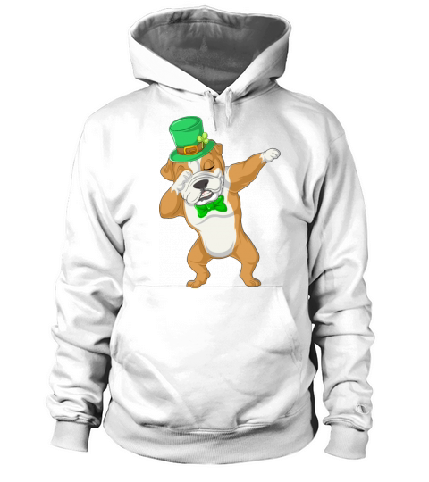 dabbing bulldog st patricks day Women's Hoodie