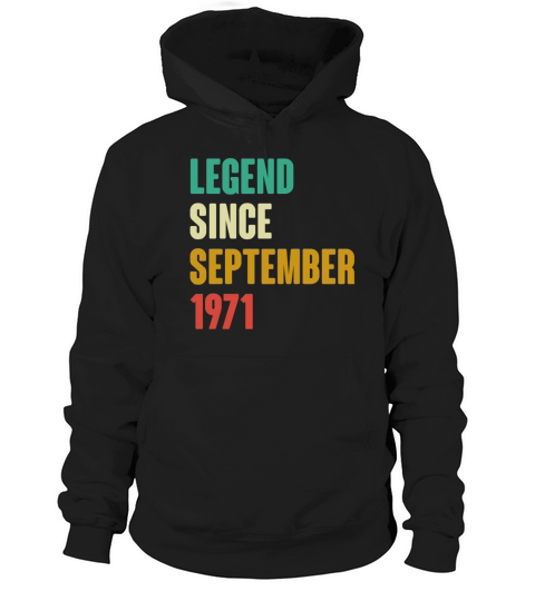 September 1971 51st Birthday 51 Years Old Bday Gi Hoodie Unisex