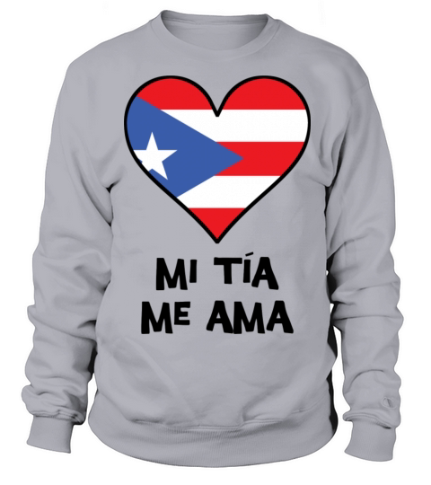 My Aunt Loves Me Puerto Rican Flag Heart Men's Sweatshirt