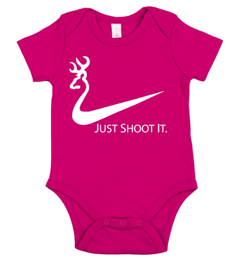 Just Shoot It Deer Hunting Buck Season T shirt Short Sleeve Baby One-Piece