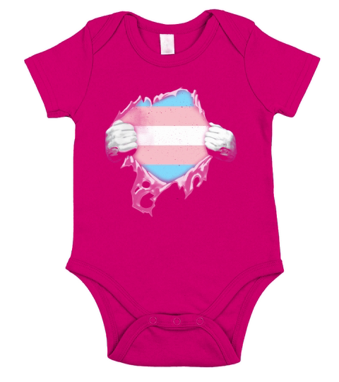 TRANSGENDER FLAG PRIDE Short Sleeve Baby One-Piece