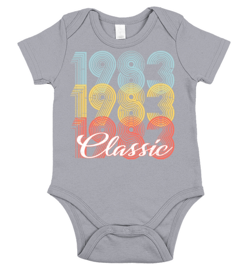 Classic Vintage 38th birthday Shirt Born In 1983 Short Sleeve Baby One-Piece