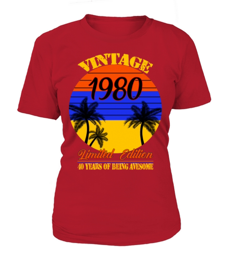 Vintage 1980 Limited Edition 40 Years Of Being Awe Women's T-Shirt