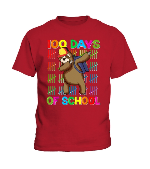 100th Day Of School Sloth Dabbing Sloth Lover Kids Kids T-Shirt