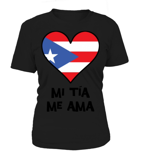 My Aunt Loves Me Puerto Rican Flag Heart Women's T-Shirt